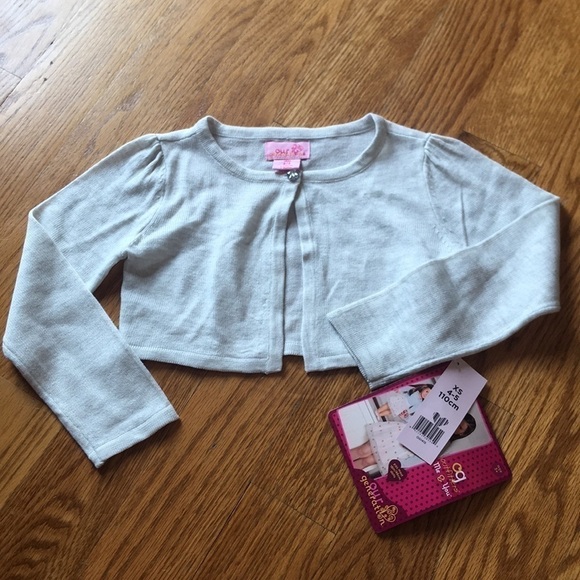 NWT Our Generation shrug sweater XS 4-5. Single top button - Picture 1 of 2
